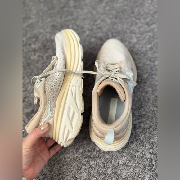 Men’s HOKA Bondi Running Activewear Shoe Oat Milk/Barley Size 10.5B - Picture 13 of 16